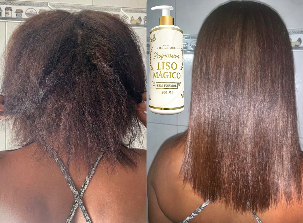 Resultado real com antes e depois do cabelo